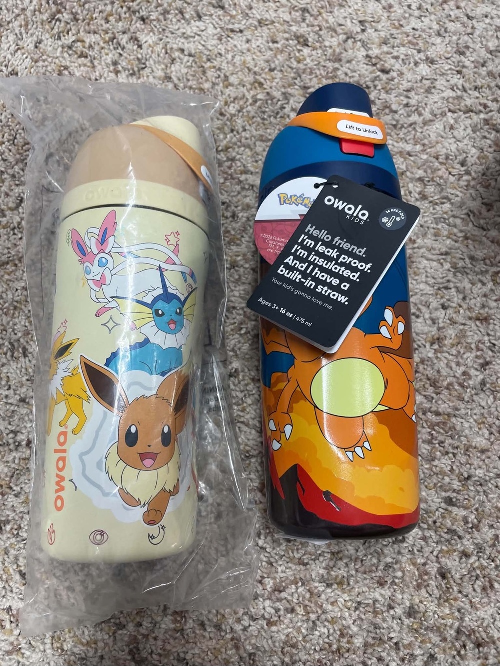2 Pokemon Owala bottles NWT